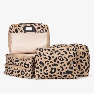 Calpak 5 Piece Leopard Packing Cubes NEW